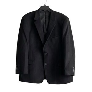 Turnbury Men's Sport Coat Blazer 46R Black 100% Camel Hair EUC
